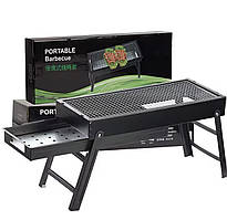 Складаний міні-гриль для барбекю 60*22*33 MA533, портативний гриль з нержавіючої сталі, ідеальний для пікніків та вуличного