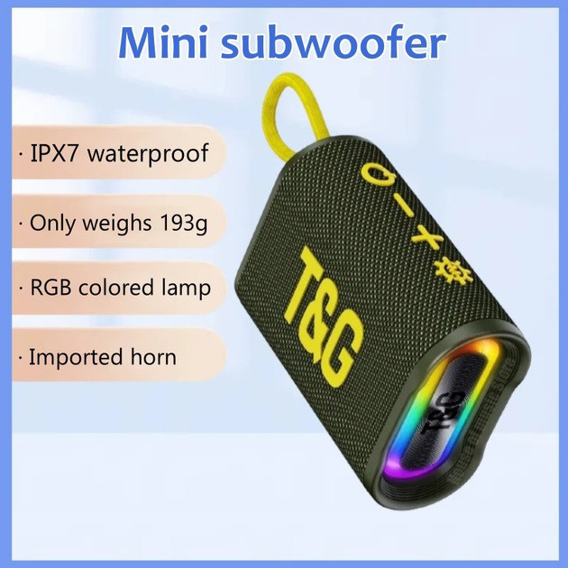 Bluetooth-колонка TG396. Колір: зелений, фото 1