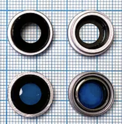 Скло камери Apple iPhone 14 Pro, iPhone 14 Pro Max, оригінал Китай зі сріблястим кільцем — 3 шт., фото 1