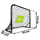Переносні дитячі футбольні ворота з м'ячем та насосом 60х45х25 см 2 шт Neo - Sport 1461 NS-461 Польща, фото 10