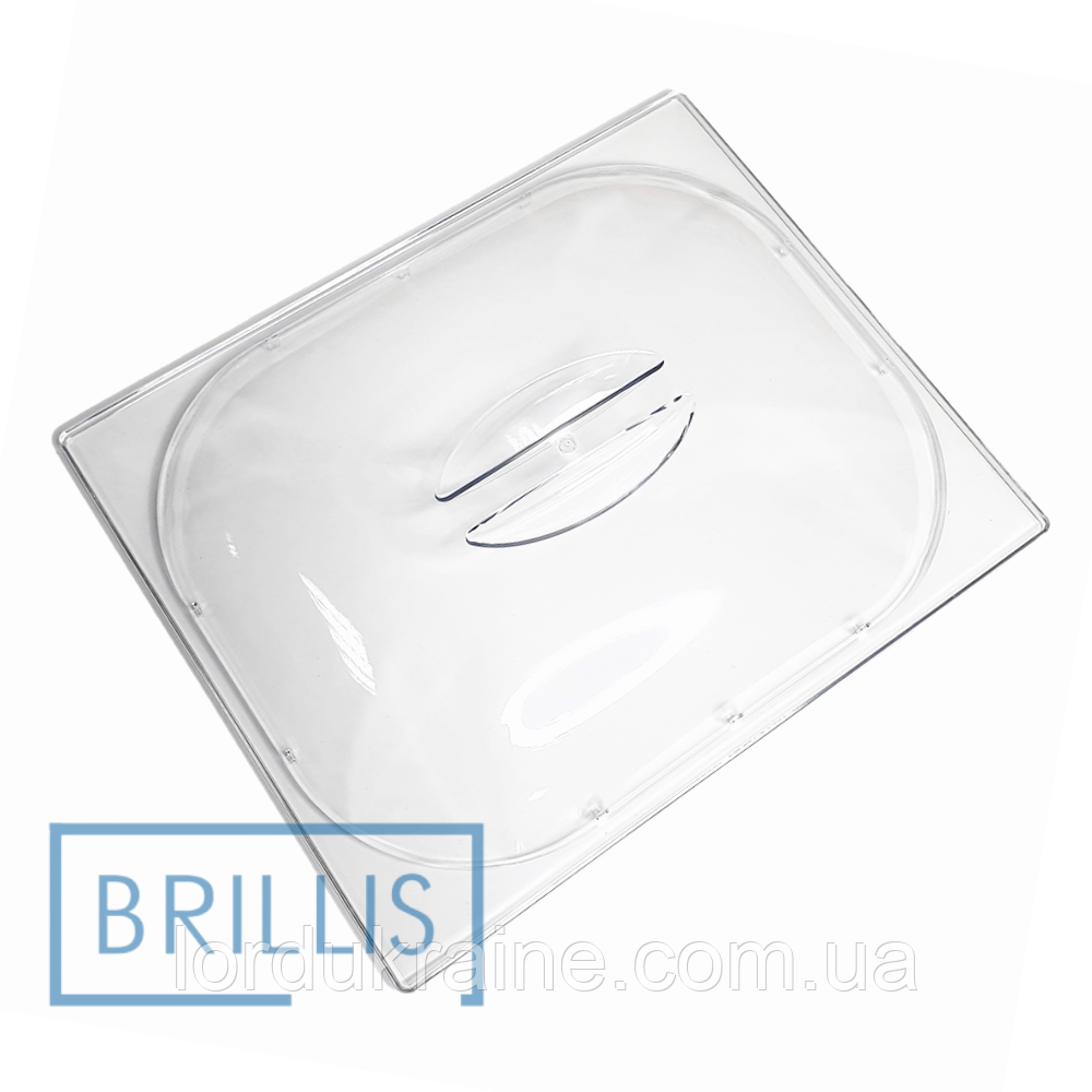 Кришка гастроємності BRILLIS з полікарбонату GN 1/2, прозора купольна, фото 1