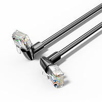 Патч-корд Vention CAT6 UTP Ethernet, 2 м Black, rj-45 - rj-45, 8 жил, 360°, обертовий (IBSBH)