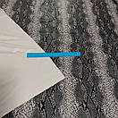 Шкірам Стрейч на трикотажі тиснений принт зміїні Чорний із сірим, фото 2