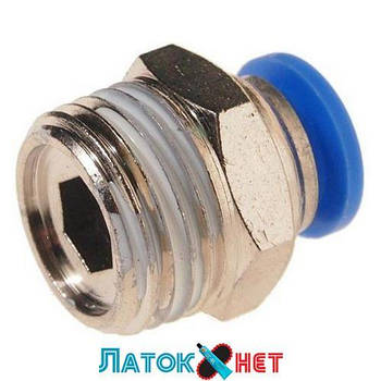 З'єднувач швидкорознімний зовнішня різь 1/2 — пластиковий шланг 10 мм SPC10-04 Airkraft