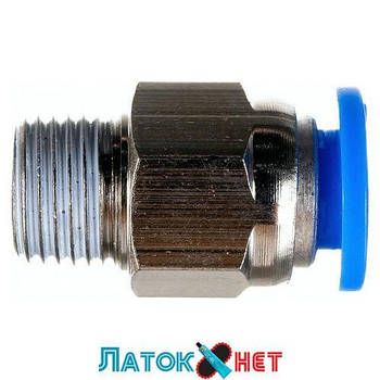 З'єднувач швидкорознімний зовнішня різь 1/8 — пластиковий шланг 6 мм SPC06-01 Airkraft