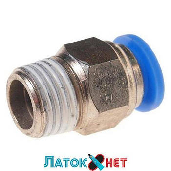 З'єднувач швидкорознімний зовнішня різь 1/4 — пластиковий шланг 8 мм SPC08-02 Airkraft