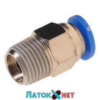 З'єднувач швидкорознімний зовнішня різь 1/8 — пластиковий шланг 4 мм SPC04-01 Airkraft