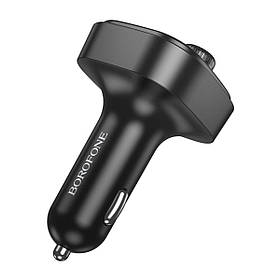 АЗП з FM-модулятором BOROFONE BC59 Heroic car BT FM transmitter Black