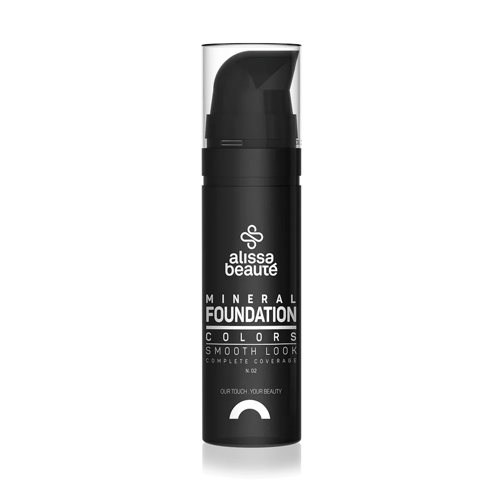 Зволожуюча тональна основа 02 Беж Mineral Make-Up Foundation Alissa Beaute, 35 мл