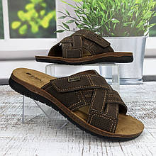 Шльопанці чоловічі Inblu коричневі на липучках 3759_2