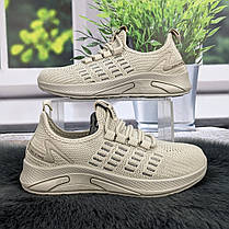 Кросівки жіночі GIPANIS молочні текстильні 4837, фото 2