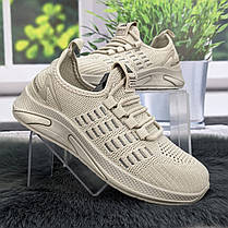 Кросівки жіночі GIPANIS молочні текстильні 4837, фото 3