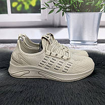 Кросівки жіночі GIPANIS молочні текстильні 4837, фото 4