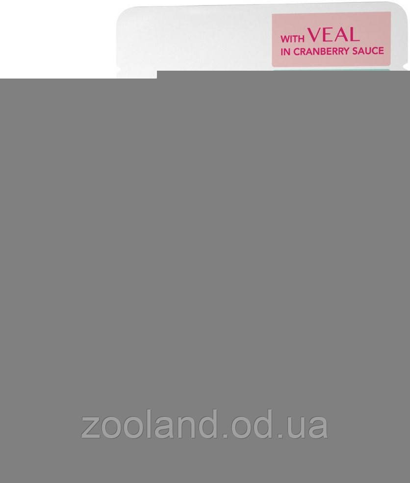 0043 Optimeal Adult Cat з телятиною в журавлинному соусі, 12 шт.