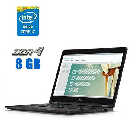 Нетбук Dell Latitude E7270/ 12.5" (1920x1080)/ Core i7-6600U/ 8 GB RAM/ 128 GB SSD/ HD 520, фото 1