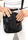 Жіноча сумка месенджер високої якості українського виробництва, чорна, фото 8