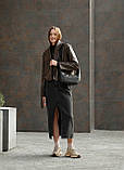 Жіноча сумка високої якості українського виробництва ХОБО - сумка-мішок - чорна, фото 3