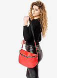 Жіноча сумка високої якості українського виробництва- елегантна і стильна - червона, фото 3