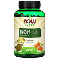 Омега-3 для кішок і собак, Omega-3 for Dogs / Cat, Now Foods, відмінна риба, 180 капсул, 252 г