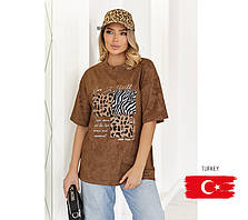 Стильна футболка тай-дай "Afro" (Туреччина) | Норма і батал