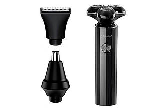 Бритва роторна Maestro 800 мА·год x 3 головки x 3 насадки (MR-676)