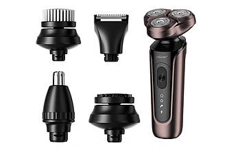 Бритва роторна Maestro 600 мА·год x 3 головки x 5 насадок (MR-674)