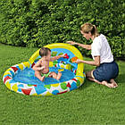 Дитячий круглий надувний басейн Плюскайся та навчайся Bestway 52378 120x117 см Басейн з навісом на 45 літрів, фото 7