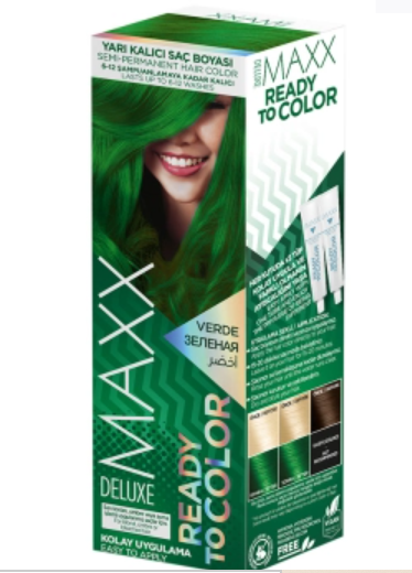 Фарба для волосся MAXX DELUXE Ready to color Зелений, 2x50 мл