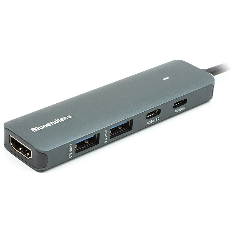 Концентратор (USB-хаб) USB Type-C Blueendless Grey (CA913435)