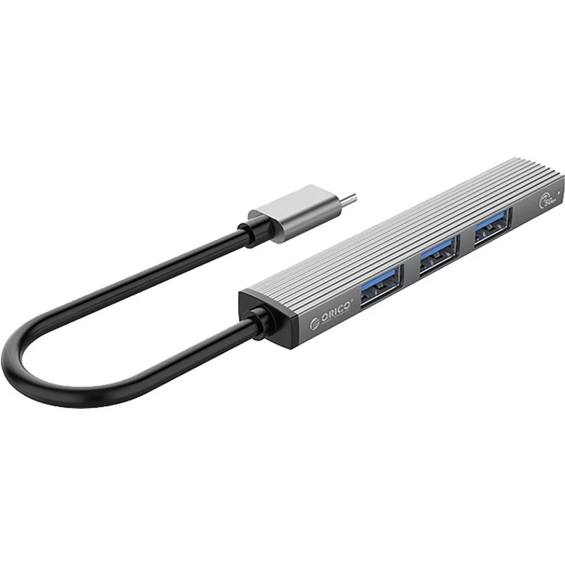 Концентратор (USB-хаб) USB Type-C Orico AH-13-GY-BP USB3.0, 3хUSB2.0 Grey (CA913534)