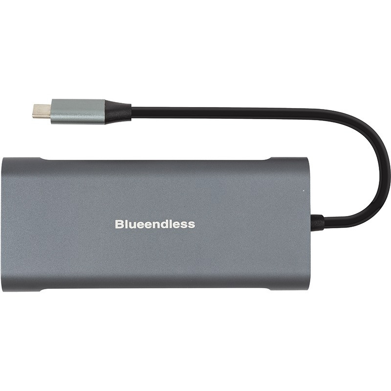 Концентратор (USB-хаб) USB Type-C PowerPlant CA913497 Grey