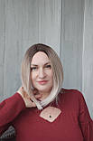 Перука каре білявка омбре без чубчика блонд (LCI1054), фото 4