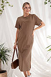 Сукня-футболка для вагітних і годуючих кольору мокко M, фото 2