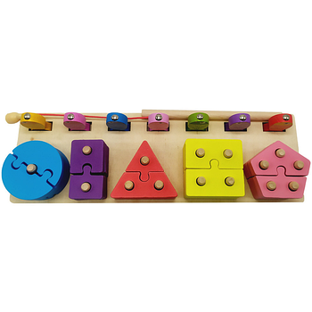 Дерев'яна іграшка Tree Toys Геометрика фігури-пазли MD 0824