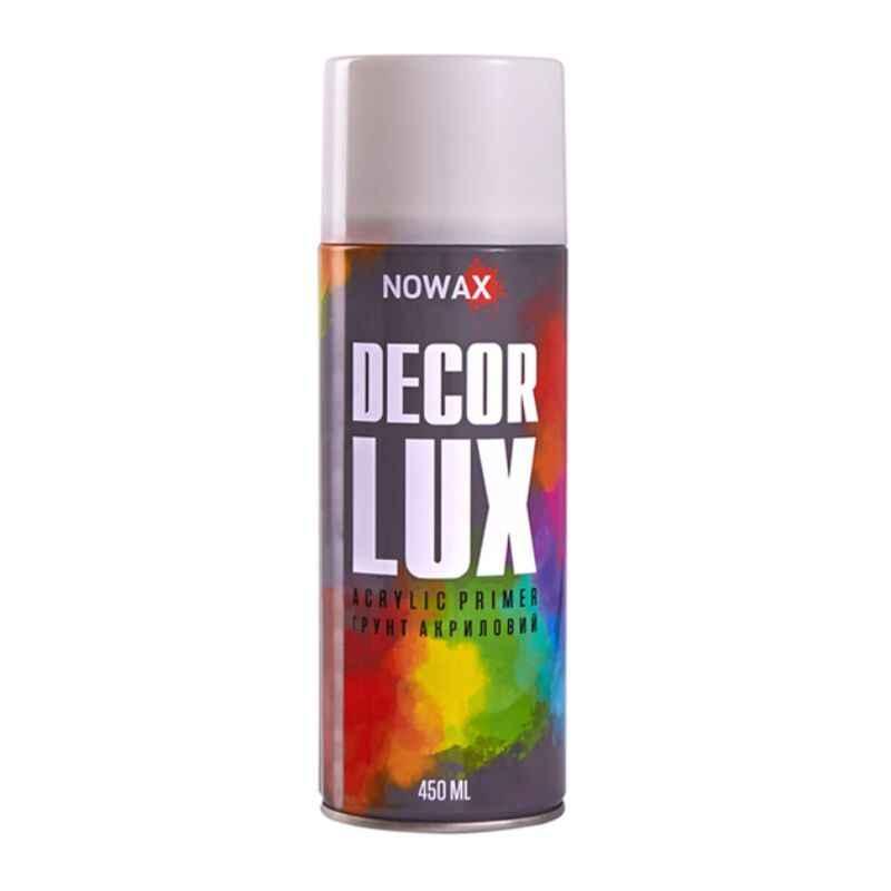 Акриловий ґрунт NOWAX Decor Lux (9010) ґрунтовка для авто 450мл Білий (NX48048)