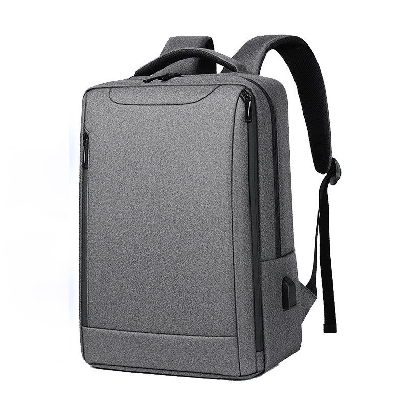 Рюкзак міський Oumantu 2106-1 з кишенею для ноутбука 15,6" USB-порт Сірий ( код: IBN045S ), фото 1