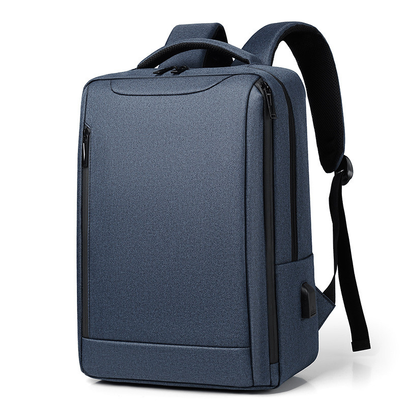 Рюкзак міський Oumantu 2106-1 з кишенею для ноутбука 15,6" USB-порт Синій ( код: IBN045Z )