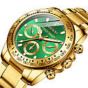 Годинник Chenxi чоловічий на руку з безелем Золото з зеленим циферблатом ( код: IBW910YG ), фото 2