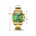Годинник Chenxi чоловічий на руку з безелем Золото з зеленим циферблатом ( код: IBW910YG ), фото 4