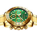 Годинник Chenxi чоловічий на руку з безелем Золото з зеленим циферблатом ( код: IBW910YG ), фото 6