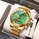 Годинник Chenxi чоловічий на руку з безелем Золото з зеленим циферблатом ( код: IBW910YG ), фото 8