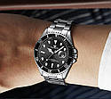 Годинник Fngeen чоловічий на руку з безелем Срібло з чорним циферблатом ( код: IBW911SB ), фото 5