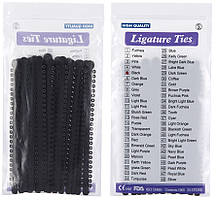 Лігатура еластична, чорний, 1000шт/уп