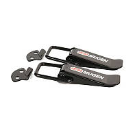 Замки капота, багажника, бампера ЧОРНІ 105х35мм 2шт універсальні, на скотчі (засувки)