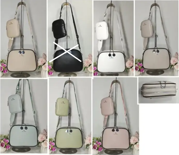 Сумка жіноча крос-боді 23,5*18 см на блискавці з гаманцем зі штучної шкіри у різних кольорах Zhenya, фото 1