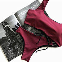 Купальник роздільний жіночий К30  чорний, червоний, пудровий, білий неон, синій