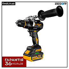 Шурупокрут акумуляторний безщітковий ударний ZEGOR CDPP-21BLH-170 170 Нм Дві швидкості АКБ 21 В 4 Ач ЗУ Кейс