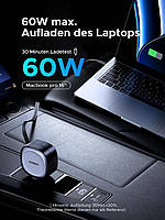 Автомобільний зарядний пристрій UGREEN Nexode 75 W 3-Port Super Fast Cigarette Lighter, фото 7