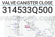 Електромагнітний клапан парів палива 314533Q500 Абсорбуючий клапан HYUNDAI Kia, фото 2