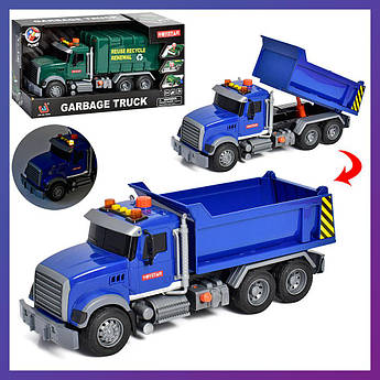 Дитяча машинка самоскид 666-50-53P звук, світло, інція, рухомі елементи Зелений